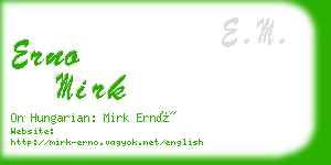 erno mirk business card